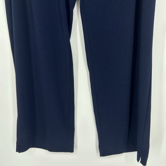 Susan Graver Liquid Knit Straight Leg Pants Navy Blue Pull On Size XL Petite - Picture 5 of 10